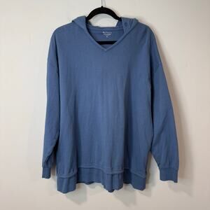 Athleta Women's Sundown Alliance Hoodie Sweatshirt Pullover Blue XL